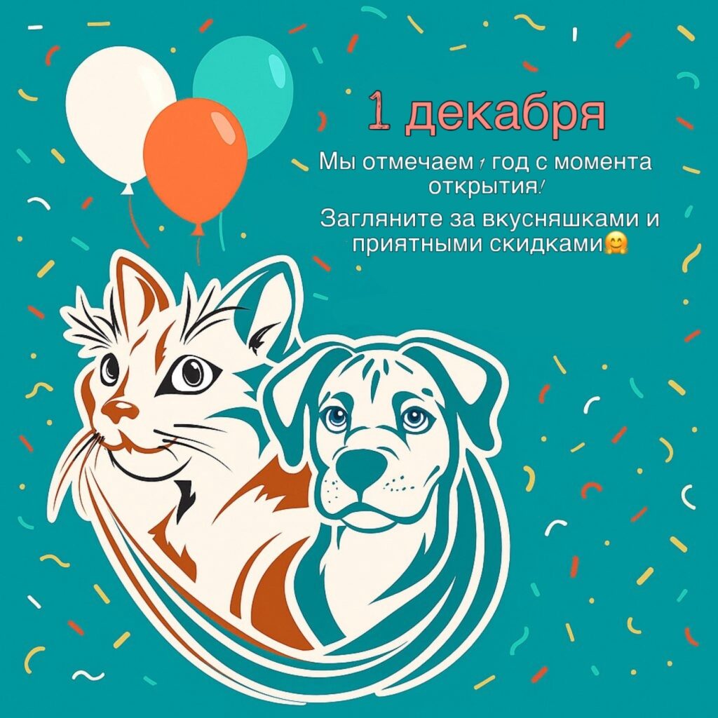 Нам 1 год! Приглашаем на праздник 1 декабря!